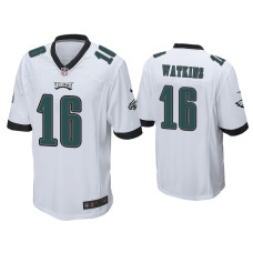 Men Philadelphia Eagles #16 Quez Watkins White Game Jersey