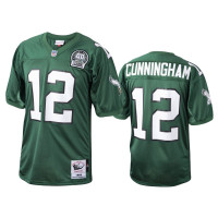 Men Philadelphia Eagles #12 Randall Cunningham Kelly Green 1992 Authentic Throwback Jersey