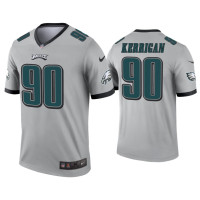 Men Philadelphia Eagles #90 Ryan Kerrigan Silver Inverted Legend Jersey