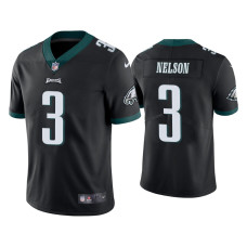 Men Philadelphia Eagles #3 Steven Nelson Vapor Limited Black Jersey