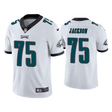 Men Philadelphia Eagles #75 Tarron Jackson Vapor Limited White Jersey