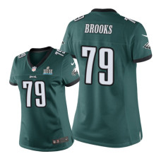 Women Philadelphia Eagles #79 Green Brandon Brooks Nike Super Bowl LII Champions Game Jersey