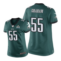 Women Philadelphia Eagles #55 Green Brandon Graham Nike Super Bowl LII Champions Game Jersey