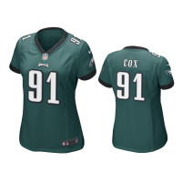 Women Philadelphia Eagles #91 Green Fletcher Cox Nike Game Jersey