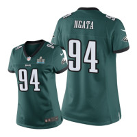 Women Philadelphia Eagles #94 Green Haloti Ngata Nike Super Bowl LII Champions Game Jersey