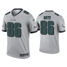 Men Philadelphia Eagles #86 Zach Ertz Silver Inverted Legend Jersey