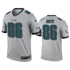 Men Philadelphia Eagles #86 Zach Ertz Silver Inverted Legend Jersey