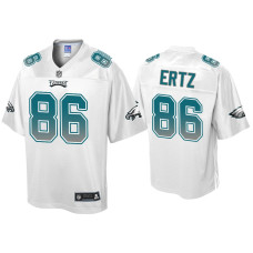 Men Philadelphia Eagles #86 Zach Ertz White Fade Fashion Authentic Jersey