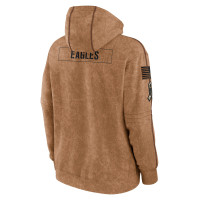 Philadelphia Eagles Nike 2023 Salute To Service Club Pullover Hoodie - Brown