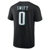 D'Andre Swift Philadelphia Eagles Fanatics Branded Icon Player Name & Number T-Shirt - Black