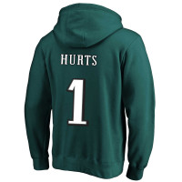 Jalen Hurts Philadelphia Eagles Fanatics Branded Big & Tall Fleece Name & Number Pullover Hoodie - Green