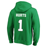 Jalen Hurts Philadelphia Eagles Fanatics Branded Big & Tall Fleece Name & Number Pullover Hoodie - Kelly Green