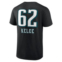 Jason Kelce Philadelphia Eagles Fanatics Branded Team Wordmark Player Name & Number T-Shirt - Black